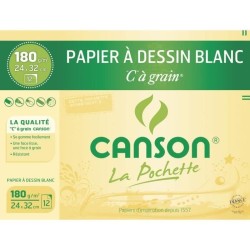 Pochette papier Canson C à grain 180gr/m²