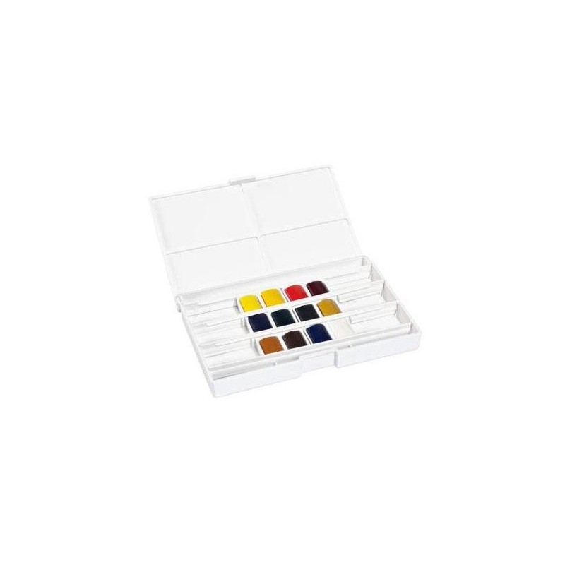 Aquarelle fine 12 demi-godets Lefranc & Bourgeois