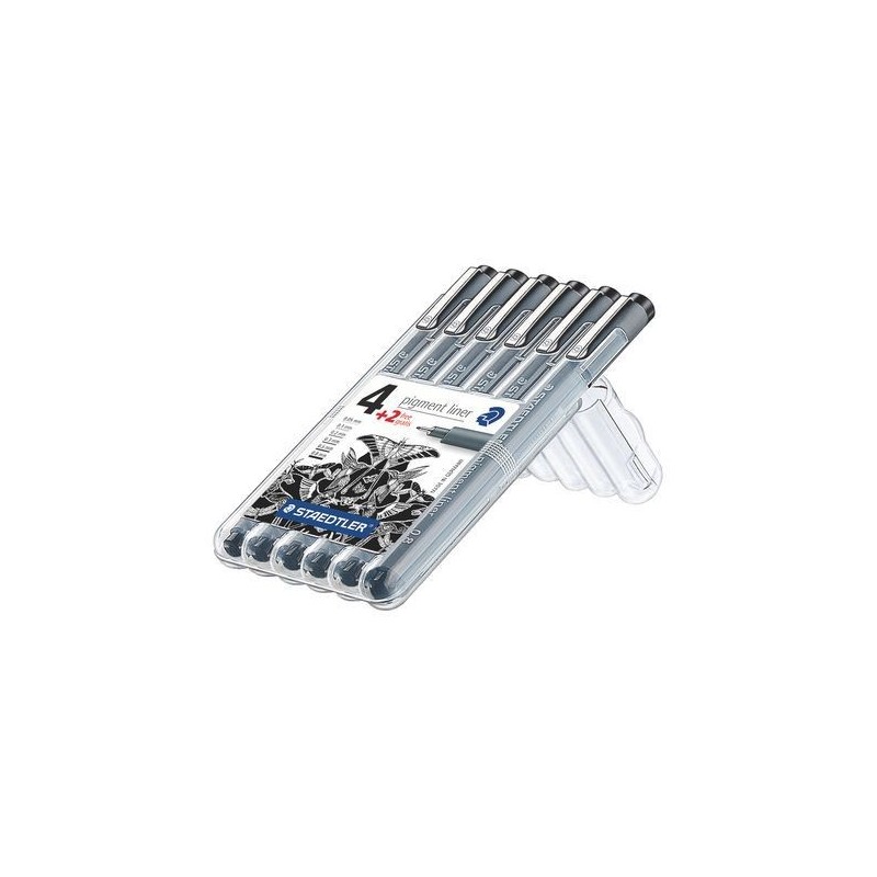 Set  de 6 feutres Pigment Liner Staedtler dont 2 GRATUITS ! 