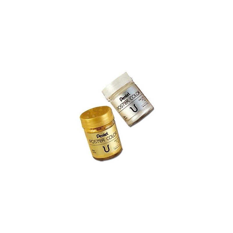 Gouache fine Pentel, or et argent