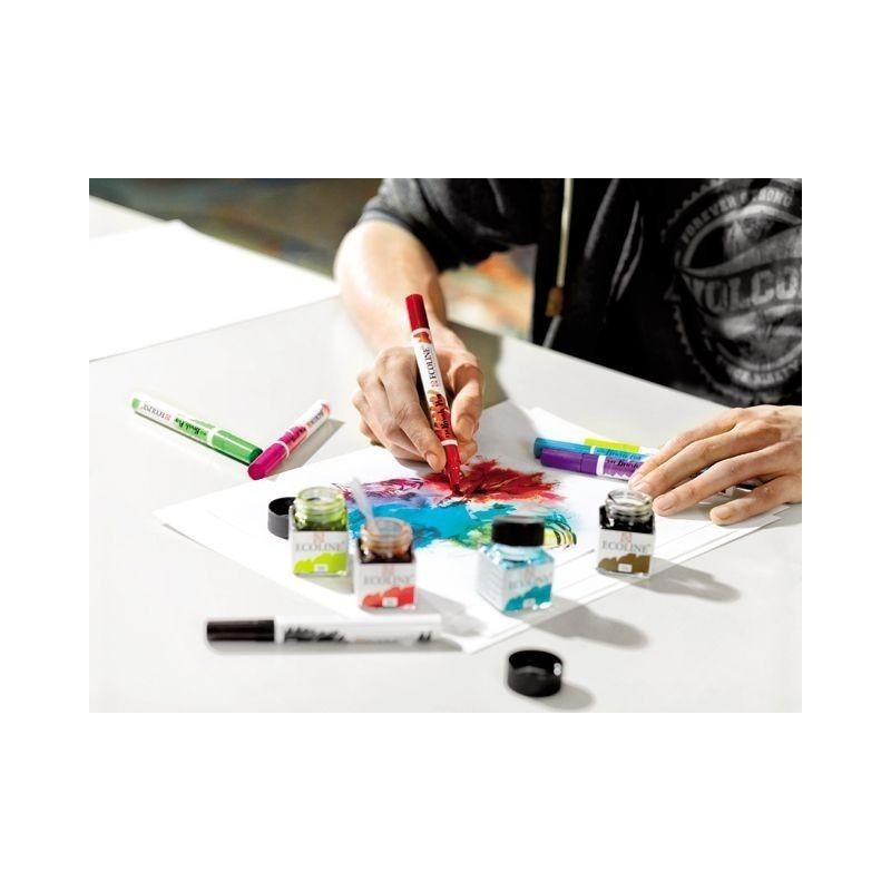 Set de 10 feutres pinceaux Ecoline de Talens