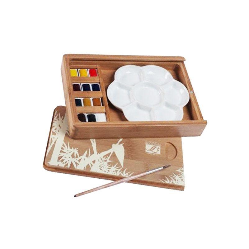 Coffret aquarelle Natura en bambou - Lefranc & Bourgeois Coffret aquarelle Natura en bambou - Lefranc & Bourgeois