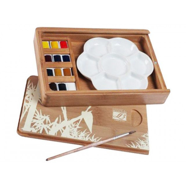 Coffret aquarelle Natura en bambou - Lefranc & Bourgeois