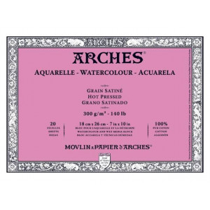 Bloc de feuilles Arches satiné pour aquarelle - Creastore