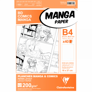 Planches Manga & BD avec repères - 200gr/m² - Clairefontaine