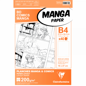 Papiers Manga, comicset BD avec repères et grille - Creastore