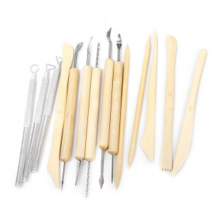 Kit d'outils Poterie, Outils Argile Polymère Céramique Sculpture Kit,  Modelage Poterie d'argile Sculpture avec Rangement, Tablier pour Peinture  sur Roche, Modeler, Gaufrage, Nail Art DIY (52 Pack) : : Cuisine  et Maison