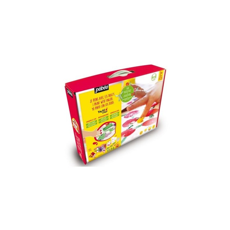 Coffret atelier Tactilcolor avec peinture, stickers et pochoirs - Pébéo