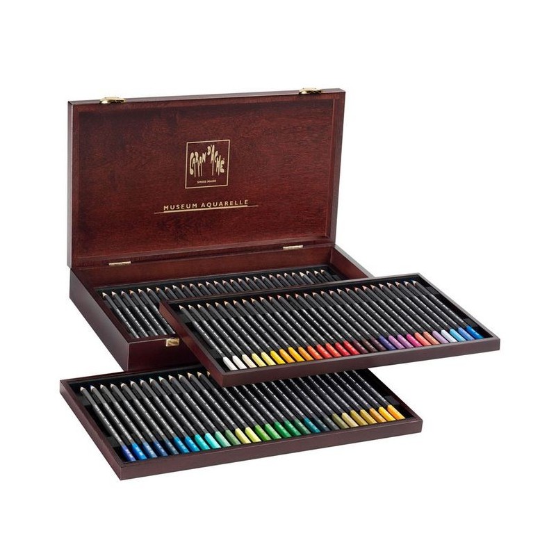 Coffret bois 80 crayons Museum - Caran d'Ache