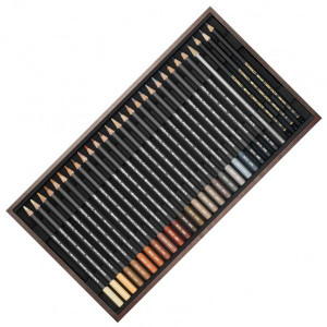 Coffret bois 80 crayons Museum - Caran d'Ache