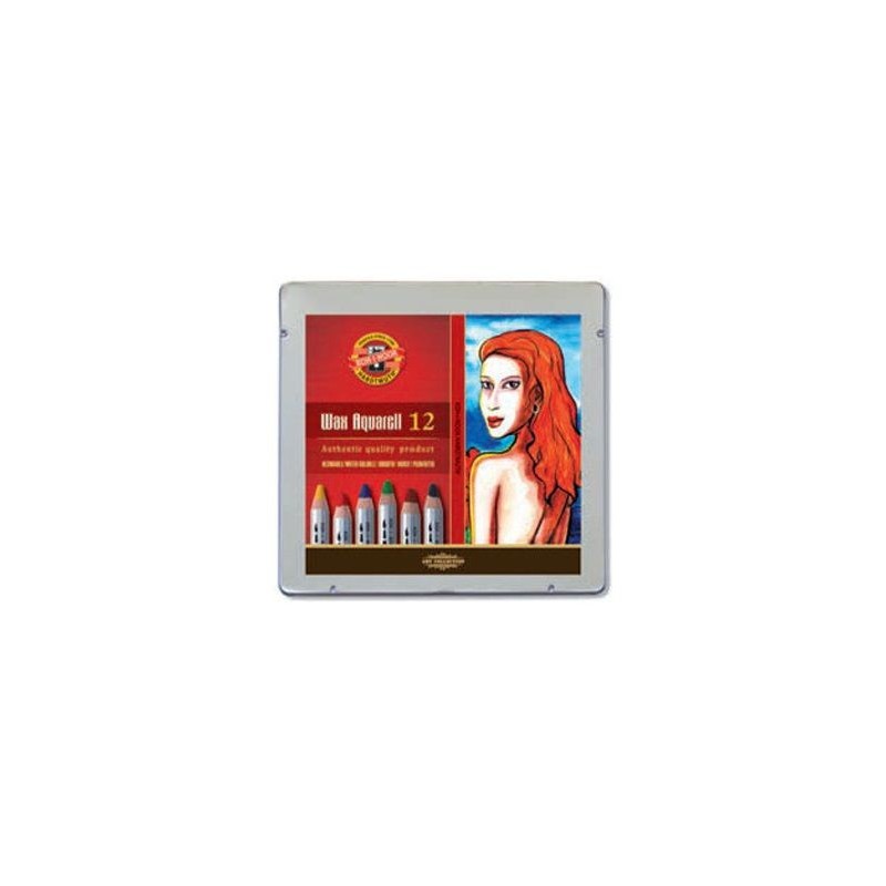 Boîte de 12 crayons Wax aquarelle + accessoires - Koh-I-Noor