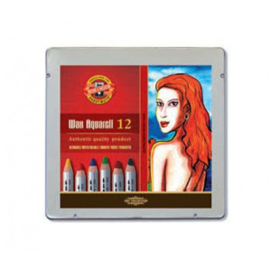 Boîte de 12 crayons Wax aquarelle + accessoires - Koh-I-Noor
