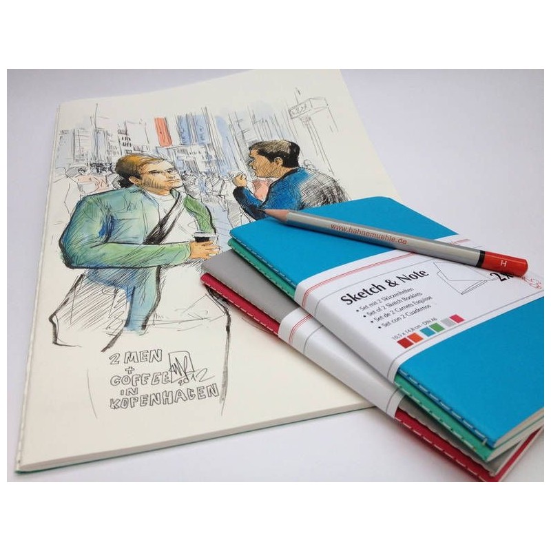 Lot de 2 carnets de croquis & notes Hahnemüle