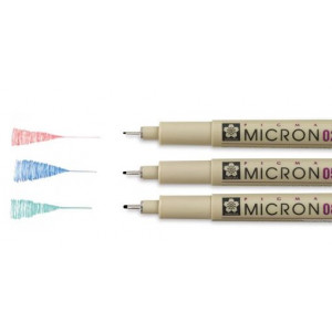 Feutres de couleurs calibrés Pigma Micron