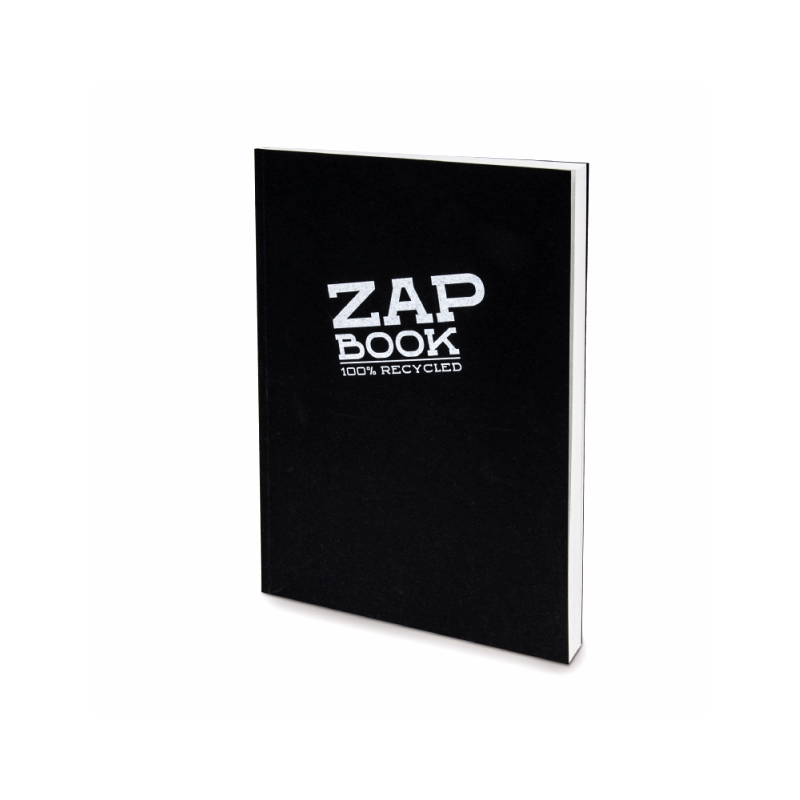 Zap book à dos collé noir de Clairefontaine