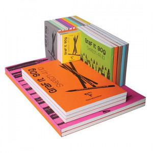 Bloc esquisse GRAF IT encollé - 80 feuilles 90g/m² - Clairefontaine