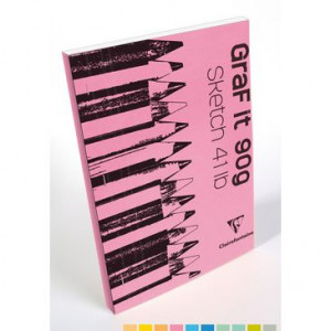 Bloc esquisse GRAF IT encollé - 80 feuilles 90g/m² - Clairefontaine