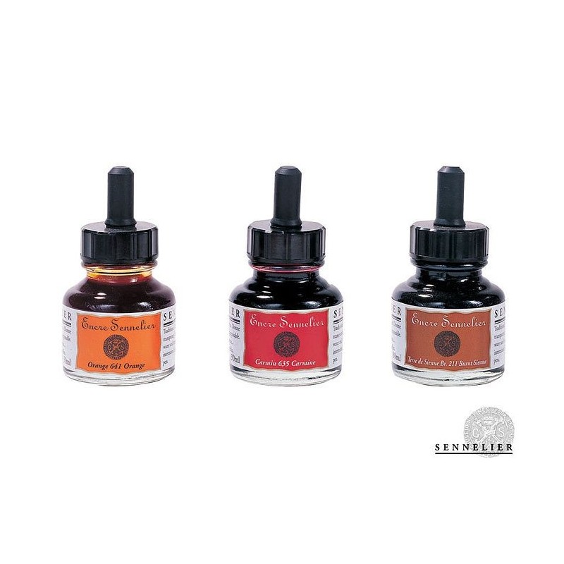 Encre Sennelier beaux arts, encre de chine Sennelier