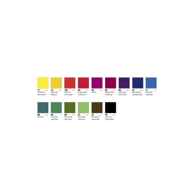 Peinture pour tissu clair Setacolor de Pébéo,