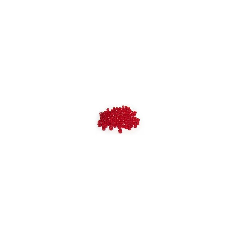 Facettes ou perles de Bohême - Rouge