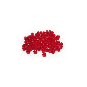 Facettes ou perles de Bohême - Rouge
