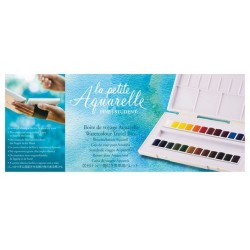 Boîte de voyage la petite aquarelle - 24 demi-godets de Sennelier