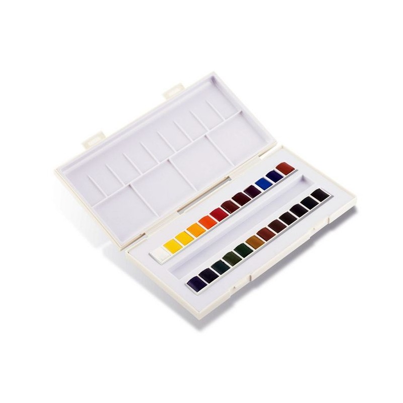 Boîte de voyage la petite aquarelle - 24 demi-godets de Sennelier