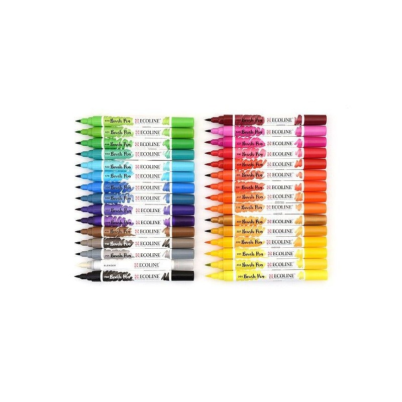 Set de 30 feutres pinceaux Ecoline de Talens