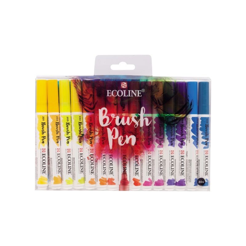 Set de 30 feutres pinceaux Ecoline de Talens