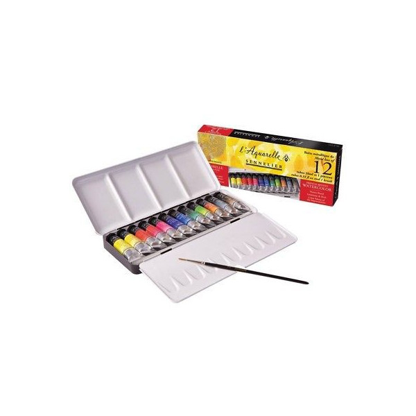 Boîte Aquarelle extra fine - 12 tubes - Sennelier