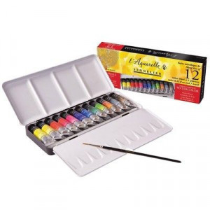 Boîte Aquarelle extra fine - 12 tubes - Sennelier