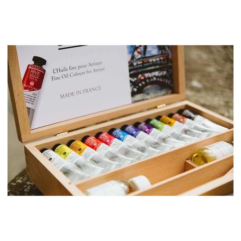 Coffret 12 x 40 ml peinture huile fine Rive Gauche Sennelier