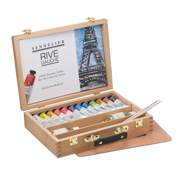 Coffret bois de peinture à l'huile fine de Lefranc & Bourgeois