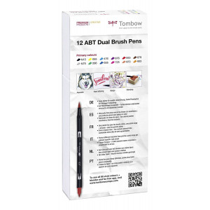 Boîte 12 feutres double pointe ABT "Basique" - Tombow