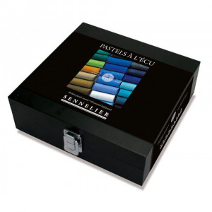 Coffret bois noir - 60 pastels à l'écu - Sennelier