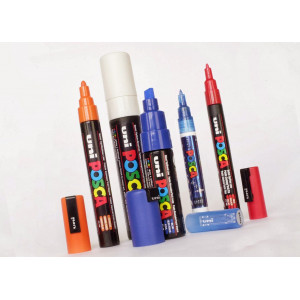 POSCA Mallette de 24 feutres PC1MC PC3M PC5M PC8K