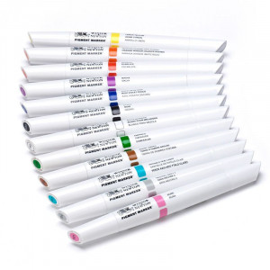 Coffret 12 marqueurs Pigments Markers - Winsor & Newton