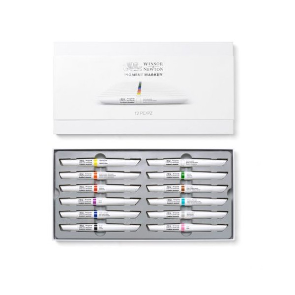 Coffret 12 marqueurs Pigments Markers - Winsor & Newton