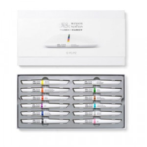 Coffret 12 marqueurs Pigments Markers - Winsor & Newton