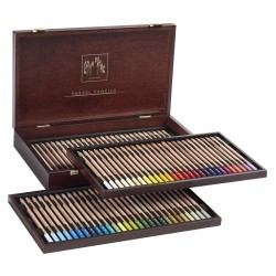 Coffret bois 84 crayons pastel de Caran d'Ache