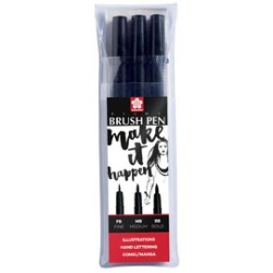 Set de 3 de Pigma brush pen Sakura