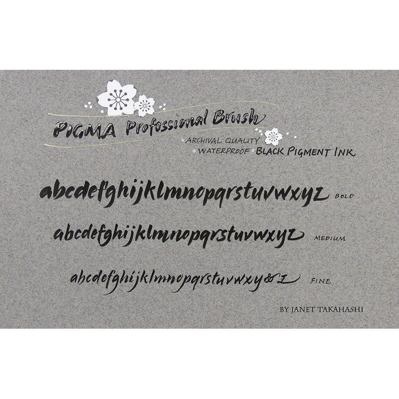 Set de 3 de Pigma brush pen Sakura