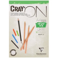 Bloc papier 160gr Cray'ON - Clairefontaine