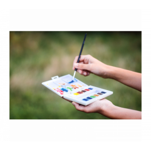 Boîte de voyage la petite aquarelle - 12 demi-godets - idéal pour aquarelliste nomade -  Aquarelle délicate et colorée - Senneli
