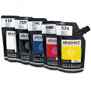 Coffret Peinture Acrylique Abstract Sennelier 9x120ml - noir