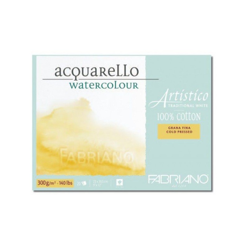 Papier aquarelle Fabriano Artistico en bloc collé