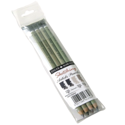 Pochette de 4 crayons esquisse graphites et fusain - Daler Rowney