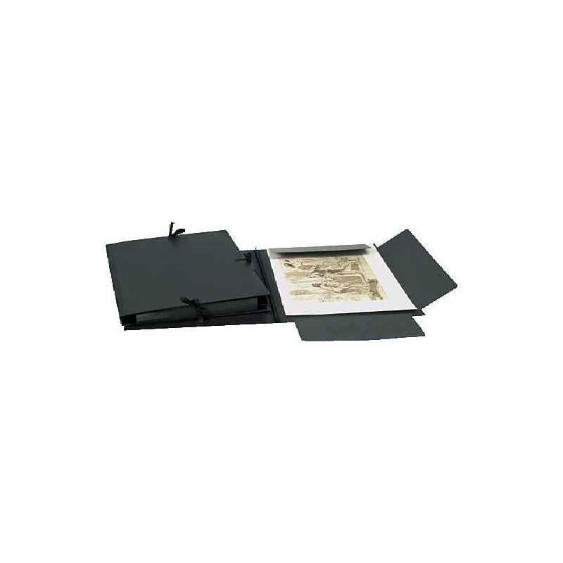 Carton à dessin Clairefontaine à 3 cordons avec rabats - 47x62cm - Compatible A2