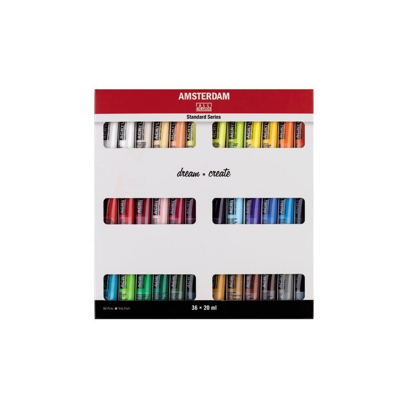Set 36 tubes de peinture acrylique Amsterdam 20ml