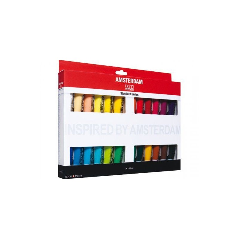 Set 24 tubes de peinture acrylique Amsterdam 20ml